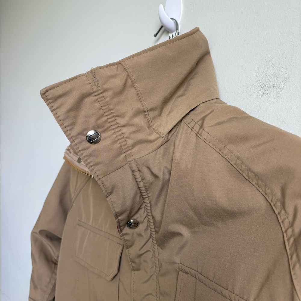 Woolrich Woman Vintage Utility Jacket M Beige Tan Made in USA - Picture 3 of 8